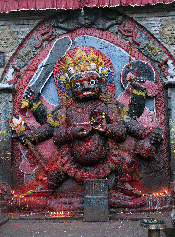 Kala Bhairab雕像加德满都杜巴